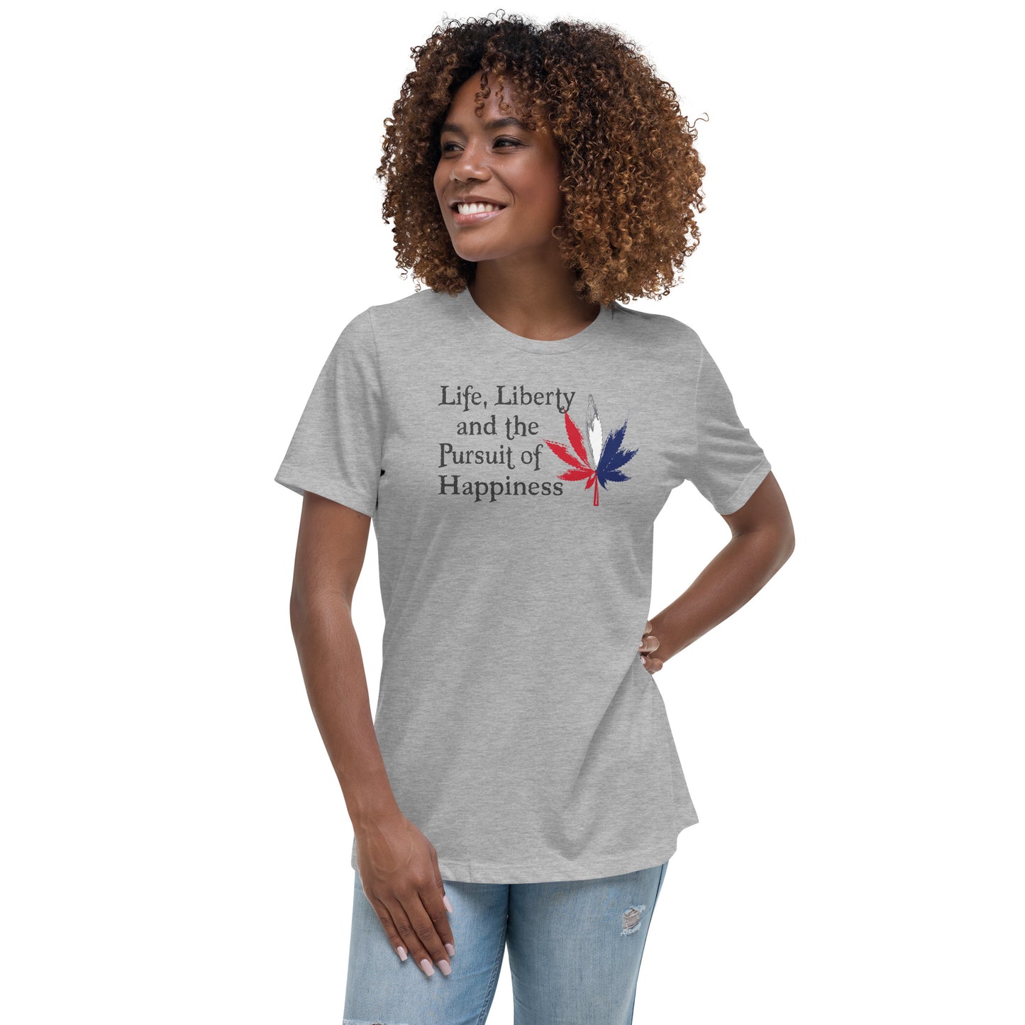 Life Liberty (black) P423 Women's Relaxed T-Shirt