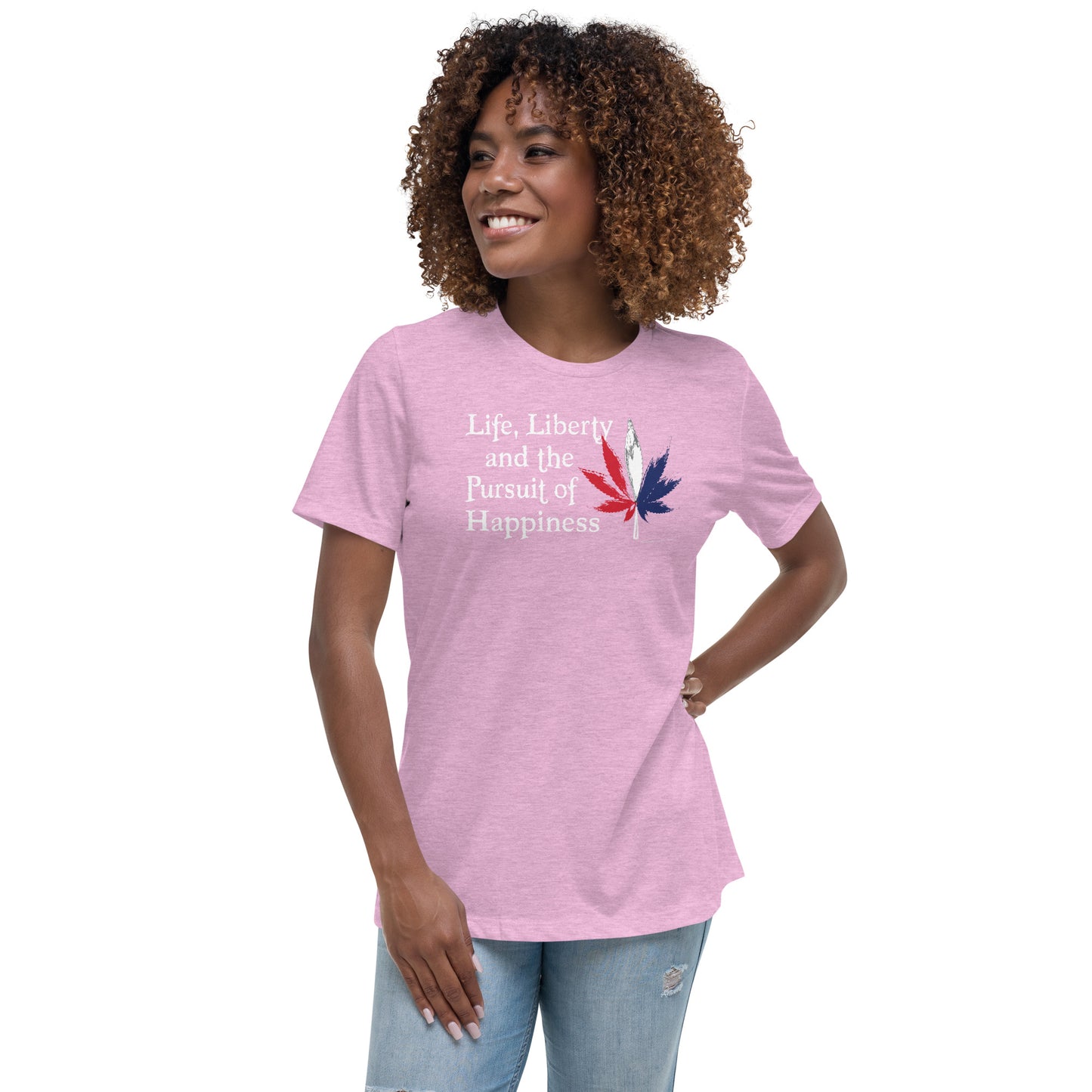 Life Liberty (white) P422 Women's Relaxed T-Shirt