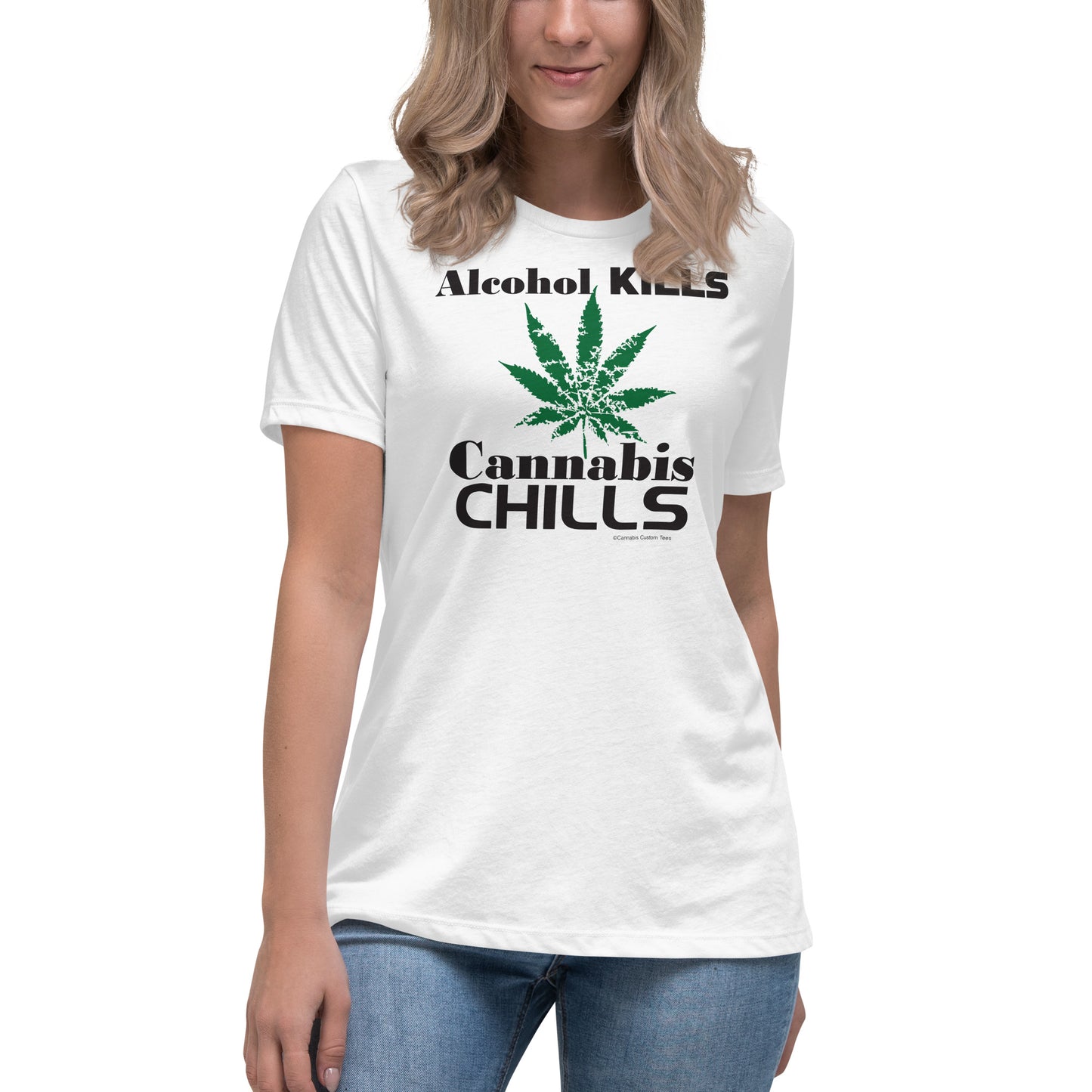 Cannabis Chills P437 Women's Relaxed T-Shirt